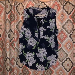 Sleeveless floral top